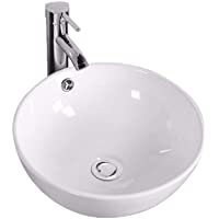 Gimify Lavabos de Pedestal Cerámica sin Desbordamiento para el Baño